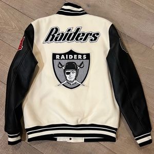 NFL Raiders Retro Classic Men’s Rib Wool Varsity Jacket